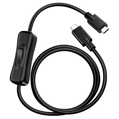 USB Type C to C Cable with ON/OFF Switch,Video/10Gbps Data/Charging 20V 3A