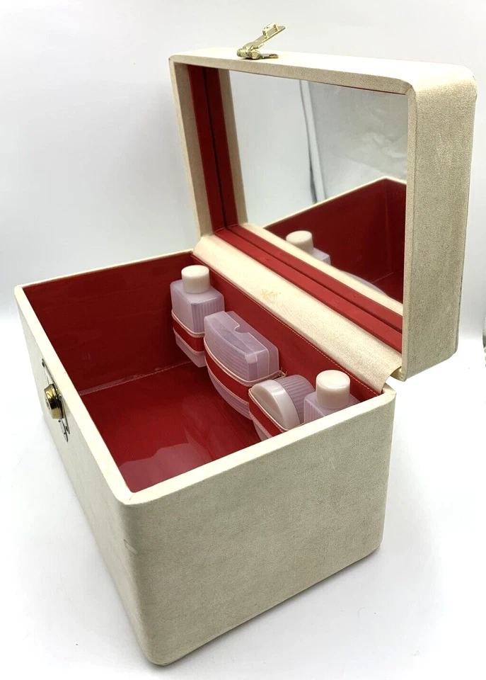 FUNDA DE VIAJE VINTAGE SHORTRIP ARMIÑO CUERO BLANCO COMPLETA CON LLAVE, NUNCA USADA Foto 4 de 4