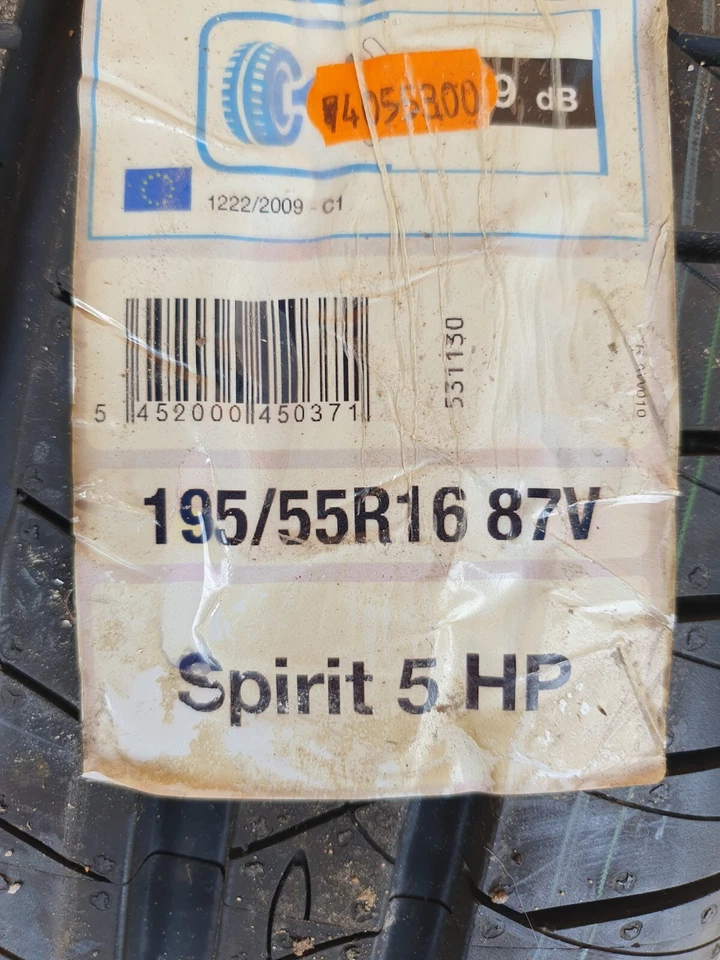 1x ESA TECA Spirit 5 HP 195/55 R16 87V Sommer Reifen DOT 18 - Bild 2 von 4