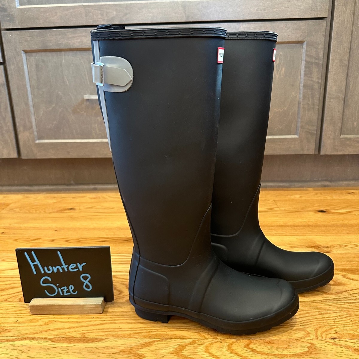 [HUNTER] [WOMEN] Original Back Adjustable Toll ☆送料込☆ New Womens Hunter Original Back Adjustable Tall Black Rubber