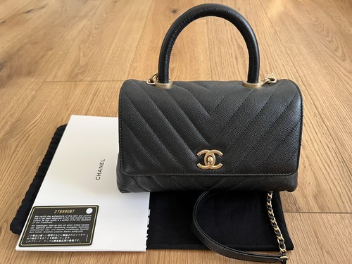 Chanel Coco Handle Mini In Caviar Leather Ebay