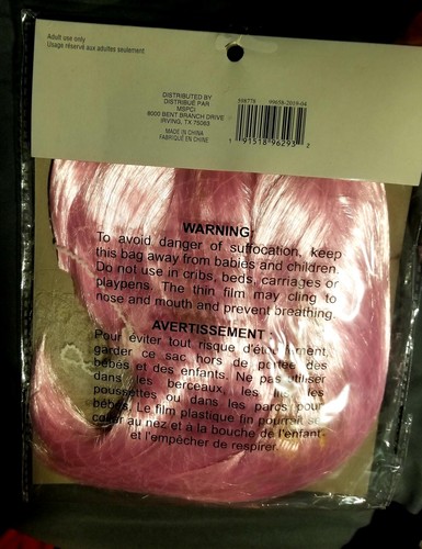 Cosplay Brand New Sealed Pale Pink Bob With Bangs Adult Wig Costume - Picture 3 of 4