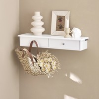 Sobuy Wandschrank,HäNgeschrank,Wandgarderobe Mit 2 Schubladen,Wandregal,Frg43-W