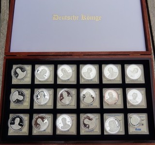 Silber Medaillen 18 Stück Deutsche Könige 999 Silber PP proof 348 50 Gramm