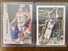 Lot of (2) 1996-97 UD, Fleer - Playbook Jason Kidd #372 #48 Suns Mavericks NBA