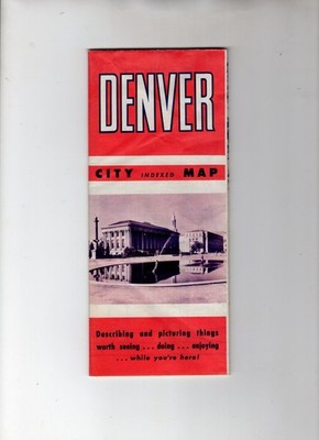 1954 Denver Colorado Map - Denver Convention & Visitors Bureau