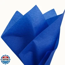PMLAND 100 Sheets Blue Tissue Wrapping Paper Bulk 20 x 15 Inches for Gift Fav