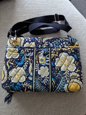 Vera Bradley RETIRED Ellie Blue Mini Laptop/Tablet Case EUC