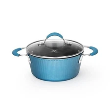 NutriChef Cooking Pot w/Lid 2.1Qt Non-Stick Dishwasher Safe