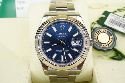 Rolex Datejust 41mm 116334 2017 Stainless Blue Dial Box Card DJ41 W1372