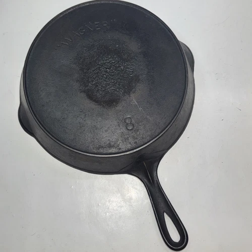 Wagner Cast Iron Skillet #8 With Double Side Spouts Pre Owned