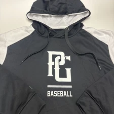 Perfect Game Baseball Hoodie Adult XL Black/White Performance Pullover
