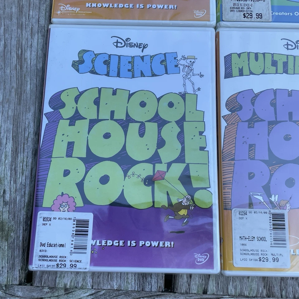 NEW Lot 4 Schoolhouse Rock DVD Multiplication Grammar Science Earth Collection - Image 4 of 4