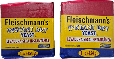 (2) Fleischmann's Instant Dry Yeast Bread Baking  2 Pounds = 128 Individual Pkts