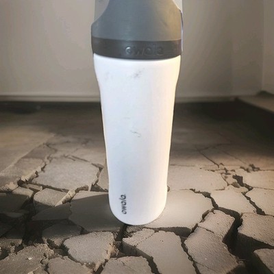 Owala 11296 24oz Stainless Steel FreeSip Water Bottle - White Black And Grey 