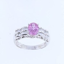 Le Vian 18K White Gold Cocktail Ring for Women 1.90 cts Sapphire Diamonds Size 7