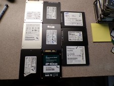 (Lot of 9) 256GB & 3-128gbSSD 2.5" SATA Mixed Models Wiped/Tested #202