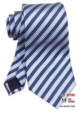 3.15" 8cm Fashion Striped Ties Mens Plaid Flower Necktie One Size Navy Blue