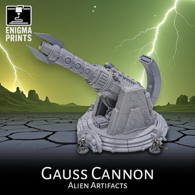 Gauß Cannon - 28mm 3d Printed Alien Tomb World Tabletop Wargaming Terrain