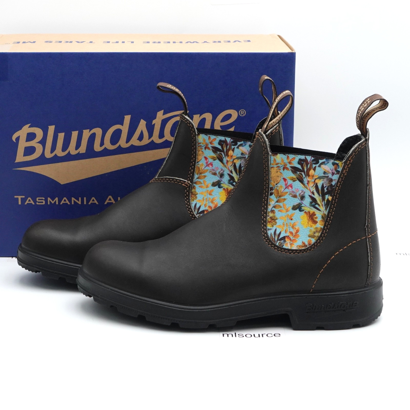 Botas Chelsea florales Blundstone 2204 marrón/verde azulado talla 9.5/Reino Unido 6.5 para mujer
