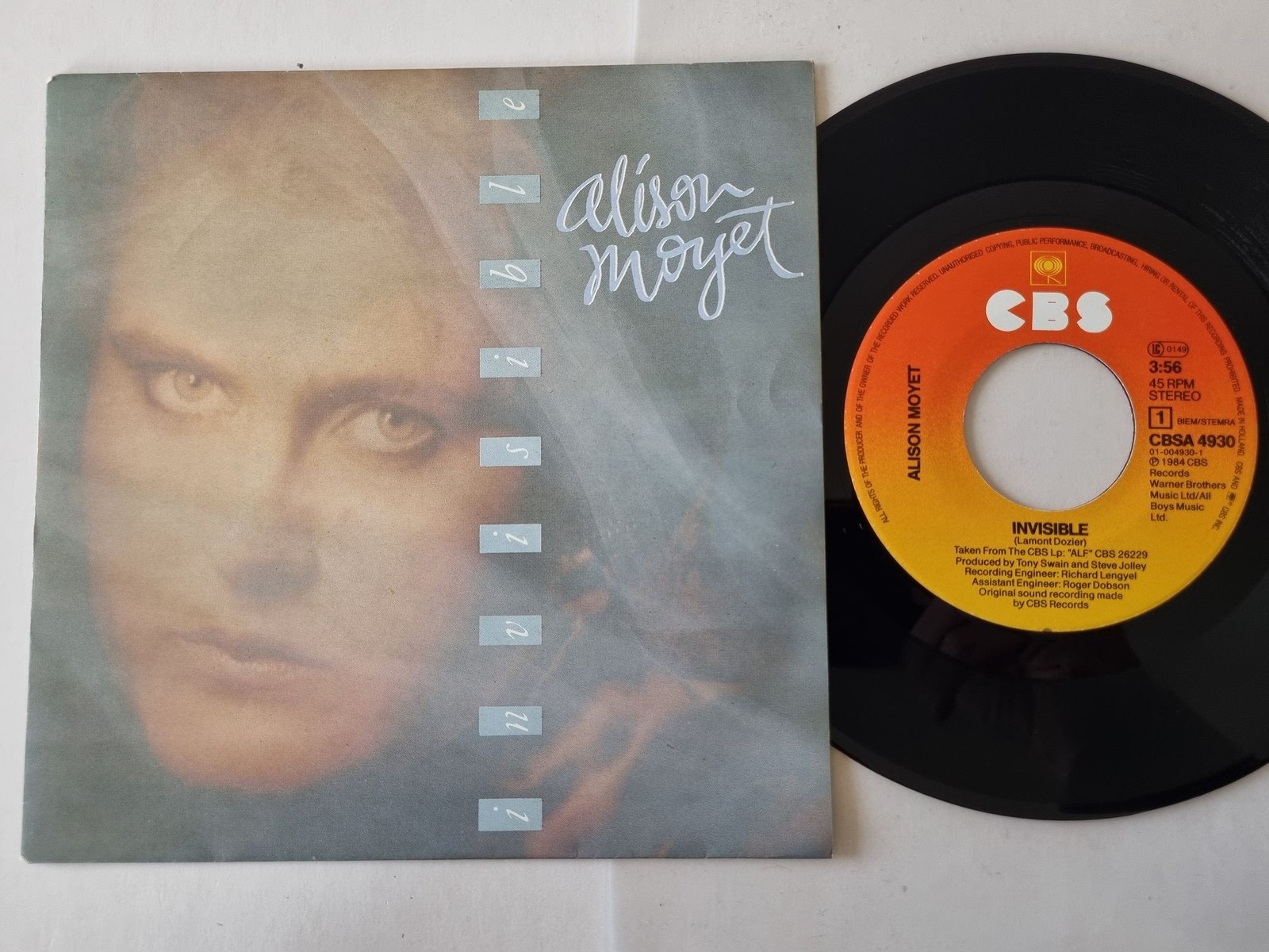 Alison Moyet - Invisible 7'' Vinyl Holland