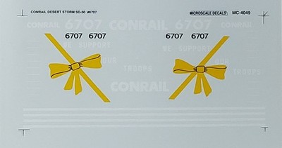 Microscale Model Railroad/Train Decals HO Scale Conrail Desert Storm SD50 #6707