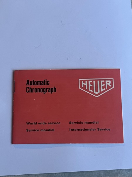 Carnet de garantie Heuer Automatic