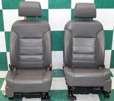 19 Yukon Denali Front Gray Leather Heat Cool Power Bucket Seats Pair Oe Wty