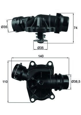 Thermostat liquide de refroidissement MAHLE pour résoudre la surchauffe sur BMW