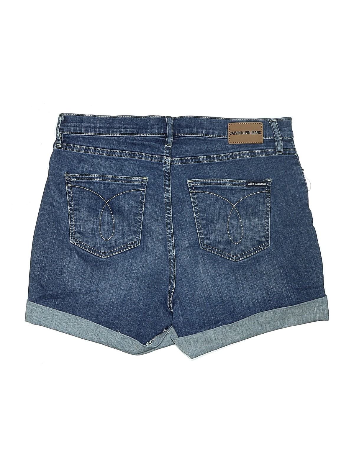 CALVIN KLEIN JEANS Women Blue Denim Shorts 10 thumbnail 2