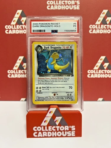 Dark Dragonite | 5/82 | PSA 1 | Team Rocket Holo WOTC | G20