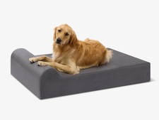 Big Barker 7" Orthopedic Dog Bed w/ Headrest Charcoal Gray Open Box