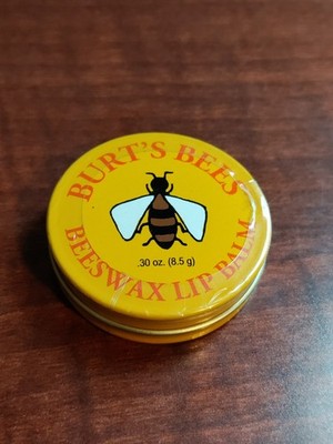 BURT'S BEES BEESWAX LIP BALM .30 OZ JAR - BRAND NEW AND SEALED