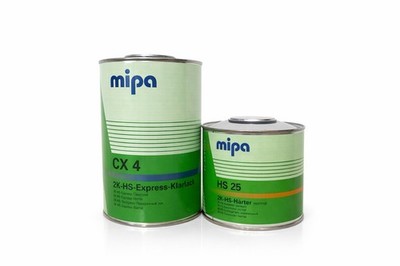 Mipa 2K-HS-Express-Klarlack CX4 schnell und lufttrocknend 1L+ Härter HS25 0,5L