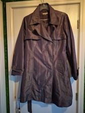 Rocha. John Rocha coat in dark gray with a sheen. Buttons, concealed pockets,