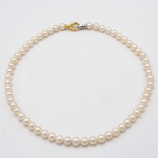 E.2451 18kt White and Yellow Gold Clasp Sea Pearl Hoshi Necklace