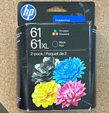 HP 61/61XL Genuine/Original Inkjet Ink Cartridges 2-Pack BK/Tri-Color 
