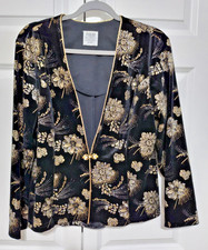 R M richards CUSTOM VINTAGE Bejeweled Blazer Cardi, By Karen Kwong Sz 10