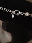Modernist Sterling Silver & Mother Of Pearl Luc Lameth Necklace & Pendant 16-18” — photo 4