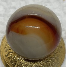 Vintage Akro Agate Three Color Corkscrew Marble. Measures .63 , Mint Condition.