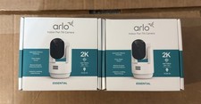 Arlo Essential Indoor Pan Tilt Security Camera- 2K Video, Wired 2 Pack