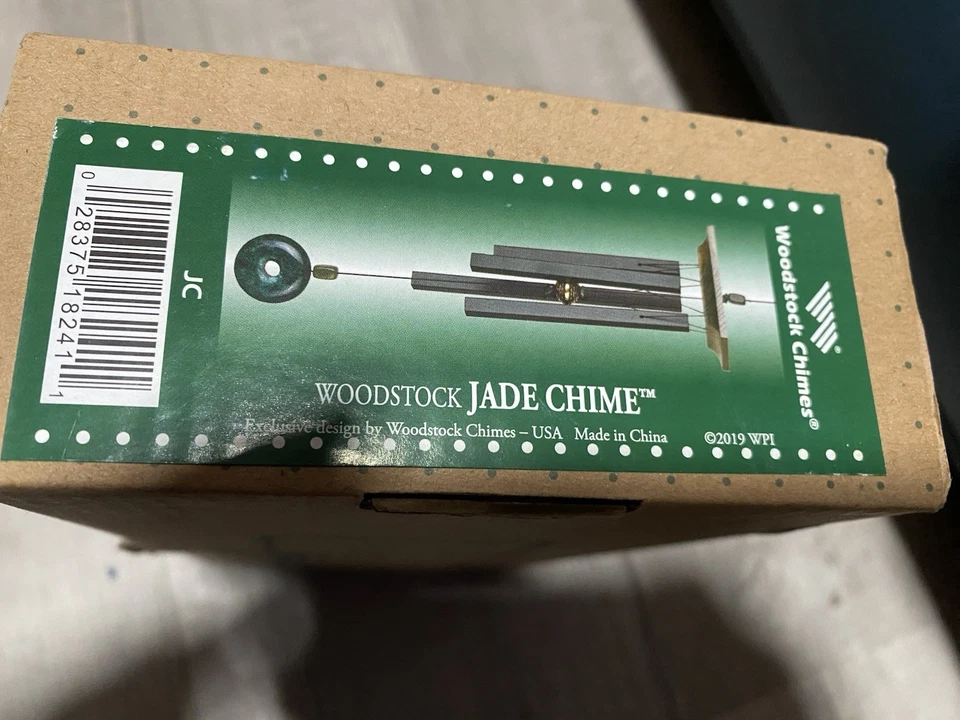 Woodstock Chimes Feng Shui Chi Energy Jade Colored Stones Wind Chime - Image 3 of 4