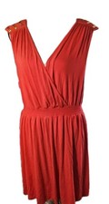 Kardashian Kollection Women's red Deep V-Neck Dress SZ L Casual Party Cocktail