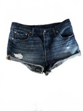 Levi Strauss Cutoff Denim Jean Shorts Size 32