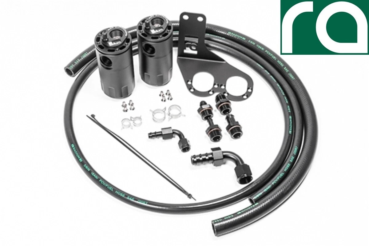 Radium 20-0026-FL Dual Oil Catch Can Kit for Lotus Evora Fluid Lock