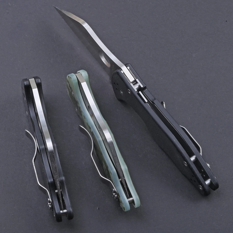 C85 Black G10 Handle Lock Back Tactical Outdoor Folding Knife With Pocket Clip - Image 3 of 4