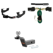 CURT Trailer Hitch Package Towing Kit, Wiring, #45155 2in Rise Ball Mount 13359