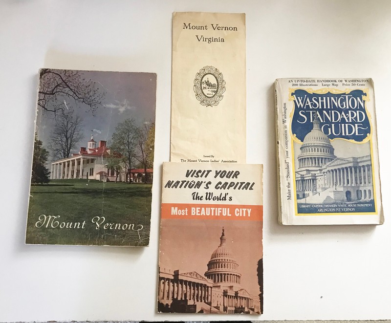 1937-1960--WASH. D.C. & MOUNT VERNON--TRAVEL GUIDES, MAPS ++-LOT (6)-EXLNT