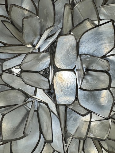 Flower Burst 1-Light Pendant-Capiz - Picture 4 of 7