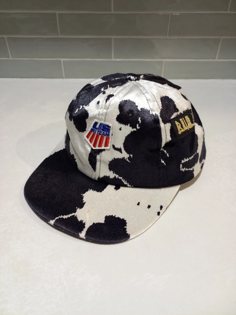 Vintage BULA Cap Hat US SKI TEAM USA Cow Print 90s Rare Style